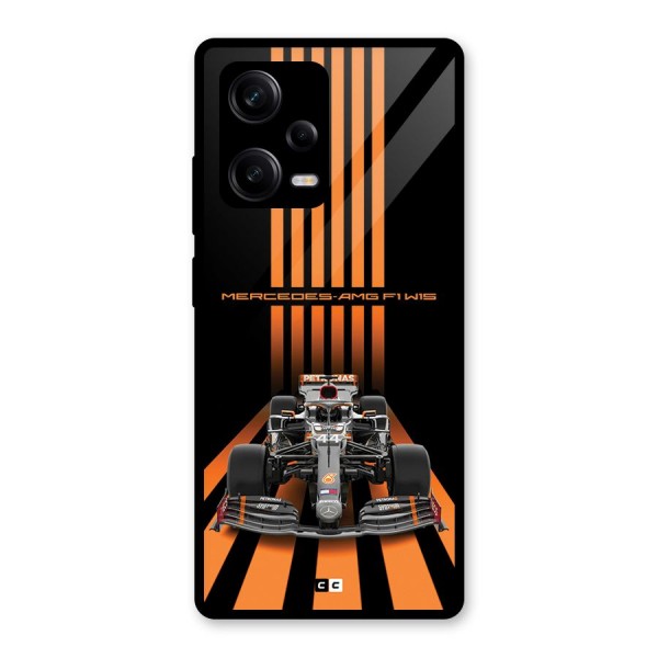 Supercar On Track Glass Back Case for Redmi Note 12 Pro