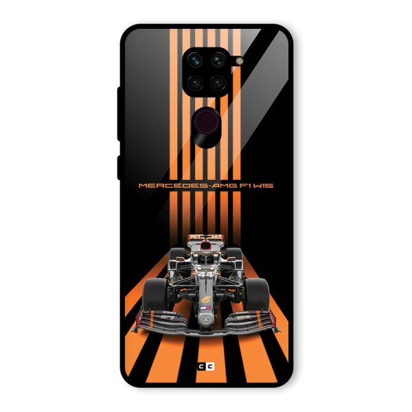 Supercar On Track Glass Back Case for Redmi Note 9