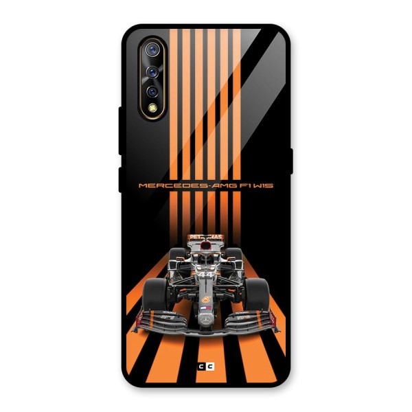 Supercar On Track Glass Back Case for Vivo S1