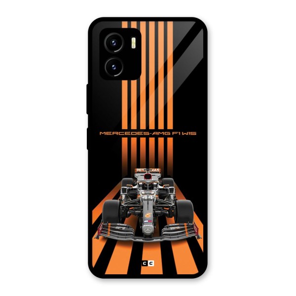 Supercar On Track Glass Back Case for Vivo Y15s
