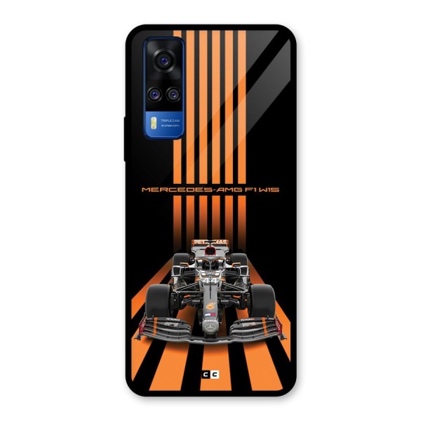 Supercar On Track Glass Back Case for Vivo Y51A