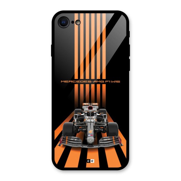 Supercar On Track Glass Back Case for iPhone SE 2022
