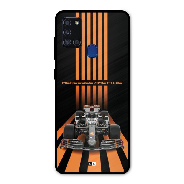 Supercar On Track Metal Back Case for Galaxy A21s
