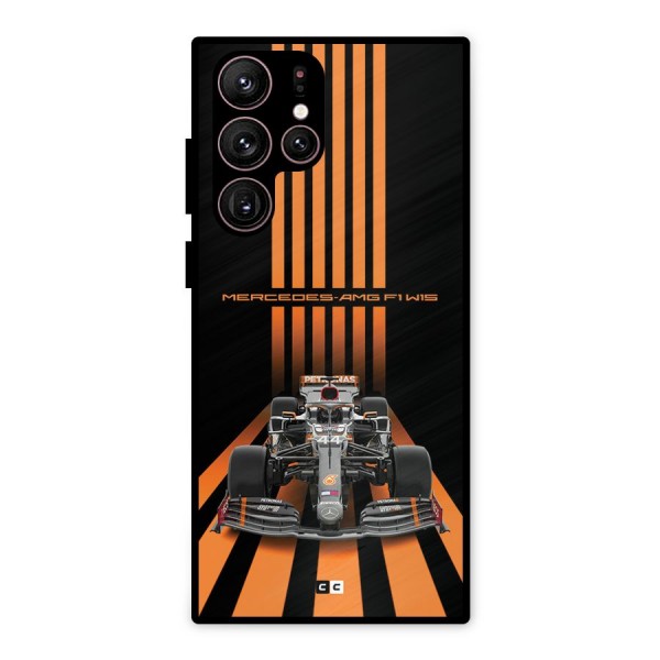 Supercar On Track Metal Back Case for Galaxy S22 Ultra 5G