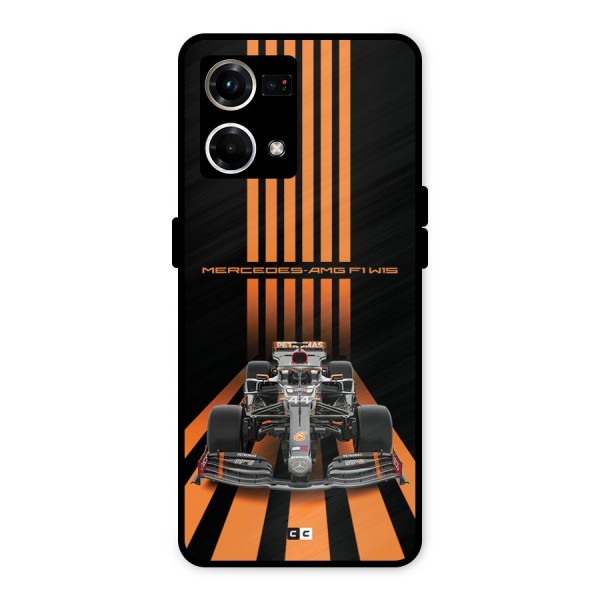 Supercar On Track Metal Back Case for Oppo F21 Pro 4G