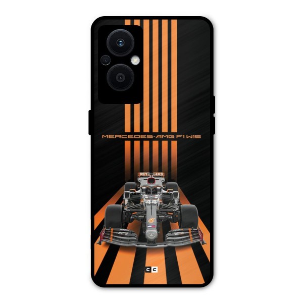 Supercar On Track Metal Back Case for Oppo F21s Pro 5G