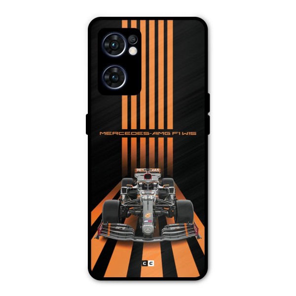 Supercar On Track Metal Back Case for Oppo Reno7 5G