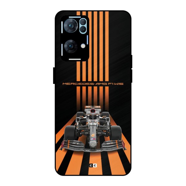 Supercar On Track Metal Back Case for Oppo Reno7 Pro 5G