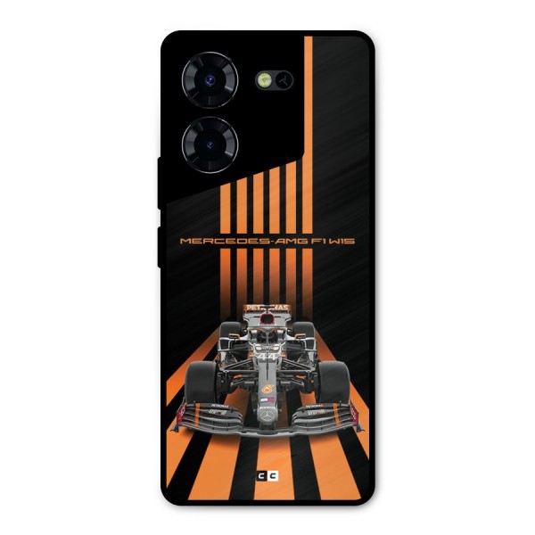 Supercar On Track Metal Back Case for Tecno Pova 5 Pro 5G