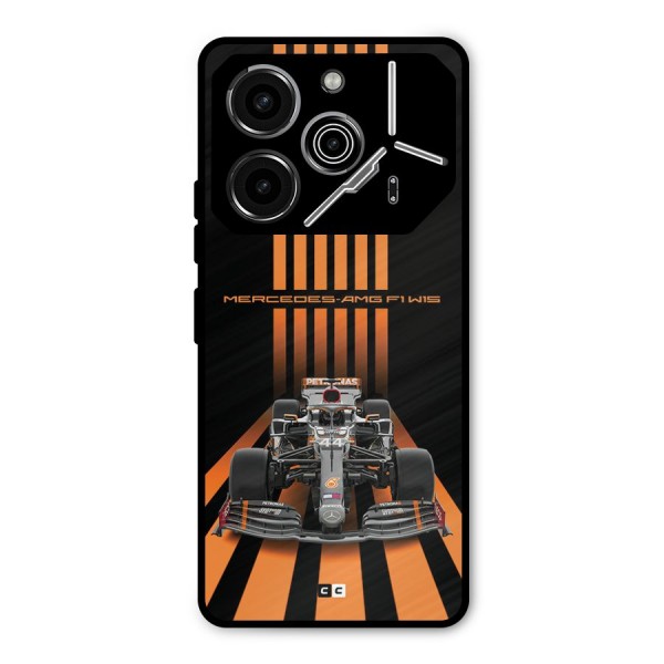 Supercar On Track Metal Back Case for Tecno Pova 6 Pro
