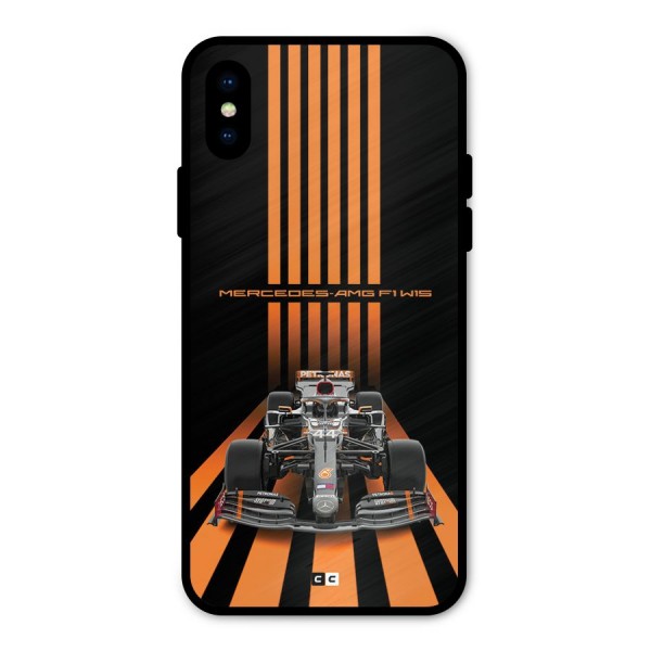 Supercar On Track Metal Back Case for iPhone XS