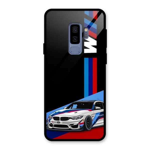 Supercar Stance Glass Back Case for Galaxy S9 Plus