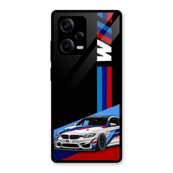 Supercar Stance Glass Back Case for Redmi Note 12 Pro