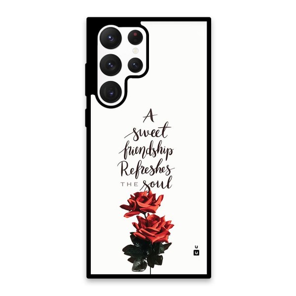 Sweet Friendship Glass Back Case for Galaxy S22 Ultra 5G
