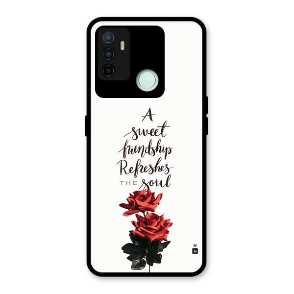 Sweet Friendship Glass Back Case for Oppo A53
