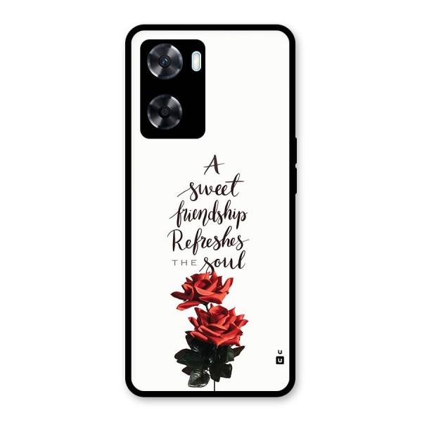 Sweet Friendship Glass Back Case for Oppo A77
