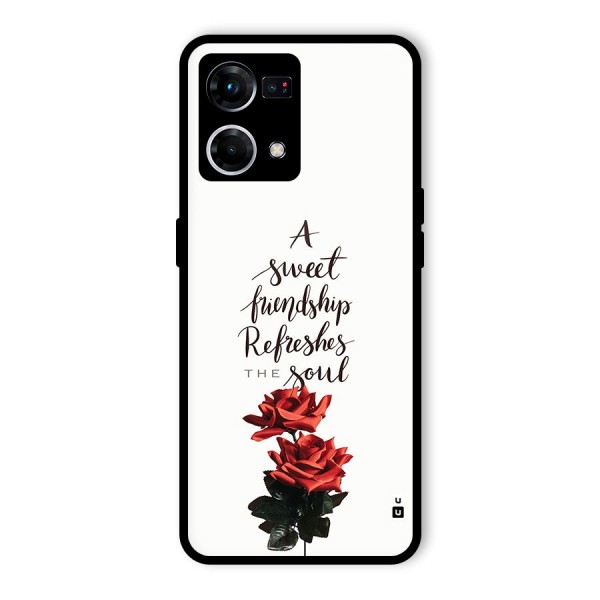 Sweet Friendship Glass Back Case for Oppo F21s Pro 4G