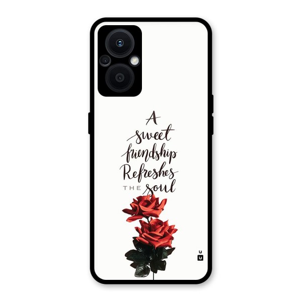 Sweet Friendship Glass Back Case for Oppo F21s Pro 5G
