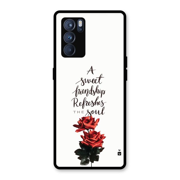 Sweet Friendship Glass Back Case for Oppo Reno6 Pro 5G