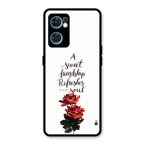 Sweet Friendship Glass Back Case for Oppo Reno7 5G
