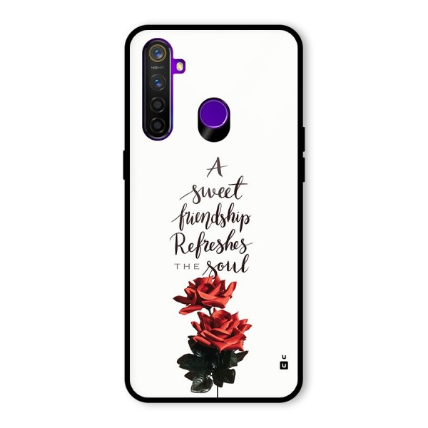 Sweet Friendship Glass Back Case for Realme 5 Pro