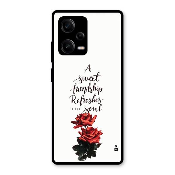 Sweet Friendship Glass Back Case for Redmi Note 12 Pro