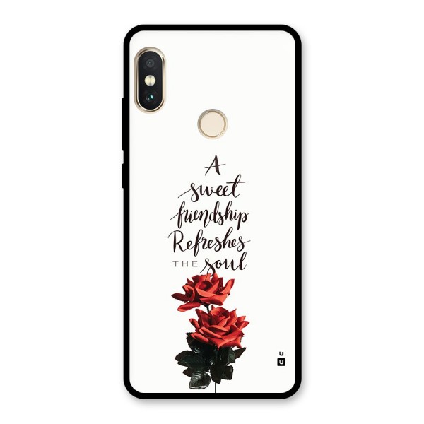 Sweet Friendship Glass Back Case for Redmi Note 5 Pro
