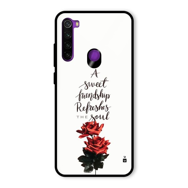 Sweet Friendship Glass Back Case for Redmi Note 8