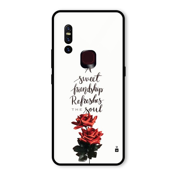 Sweet Friendship Glass Back Case for Vivo V15