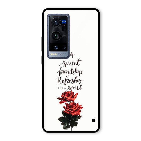 Sweet Friendship Glass Back Case for Vivo X60 Pro Plus