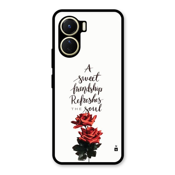 Sweet Friendship Glass Back Case for Vivo Y56