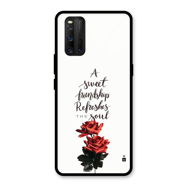 Sweet Friendship Glass Back Case for Vivo iQOO 3