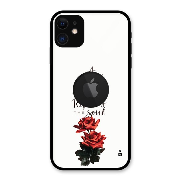 Sweet Friendship Glass Back Case for iPhone 11 Logo Cut