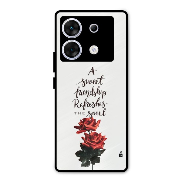 Sweet Friendship Metal Back Case for Infinix Zero 30 5G