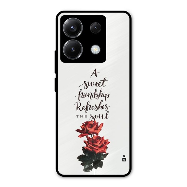 Sweet Friendship Metal Back Case for Poco X6