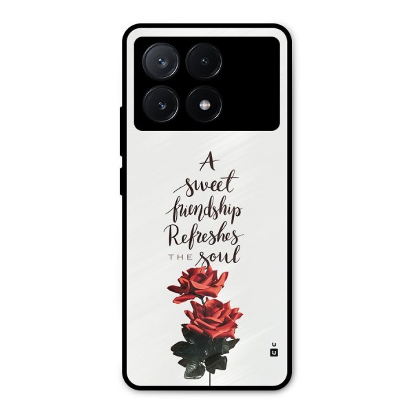 Sweet Friendship Metal Back Case for Poco X6 Pro