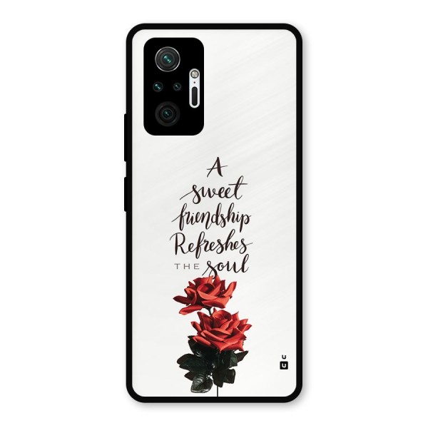 Sweet Friendship Metal Back Case for Redmi Note 10 Pro Max