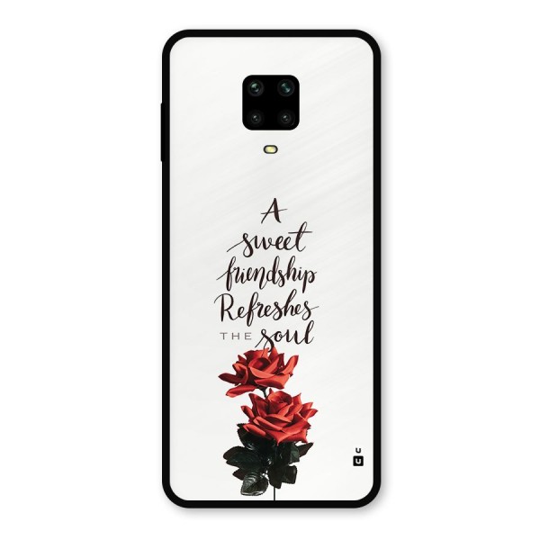 Sweet Friendship Metal Back Case for Redmi Note 9 Pro Max