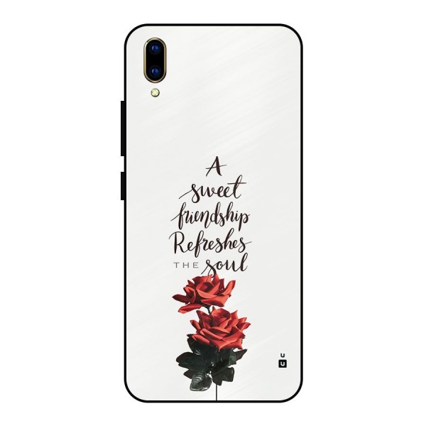 Sweet Friendship Metal Back Case for Vivo V11 Pro