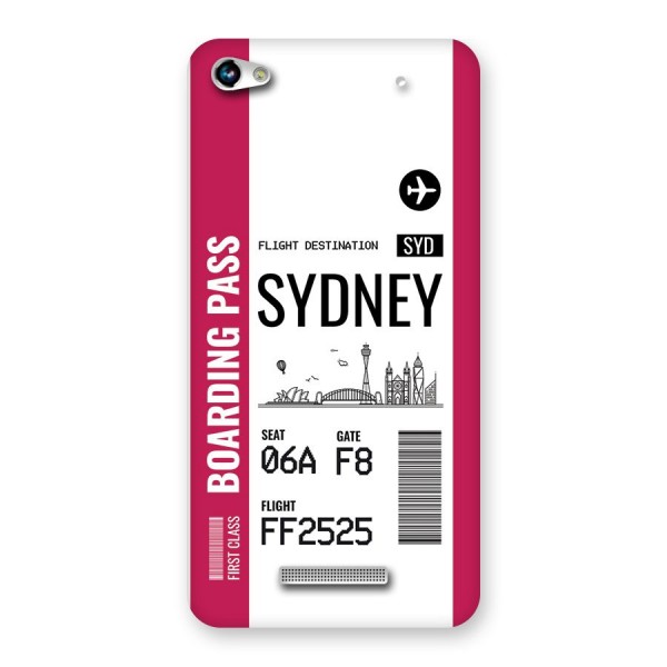 Sydney Boarding Pass Back Case for Canvas Hue 2 A316