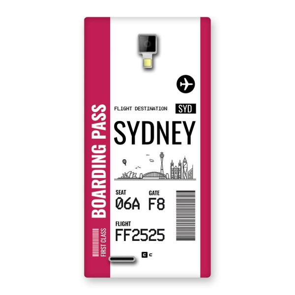 Sydney Boarding Pass Back Case for Canvas Xpress A99