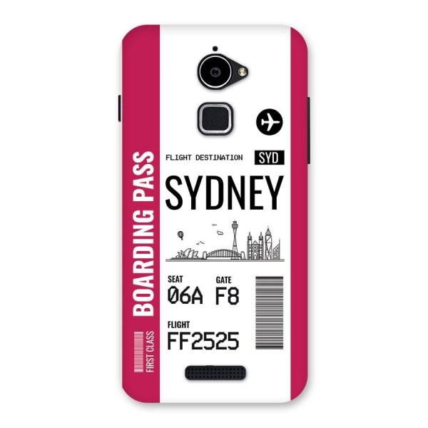 Sydney Boarding Pass Back Case for Coolpad Note 3 Lite