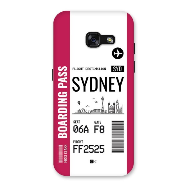 Sydney Boarding Pass Back Case for Galaxy A3 (2017)