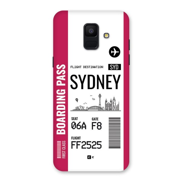 Sydney Boarding Pass Back Case for Galaxy A6 (2018)