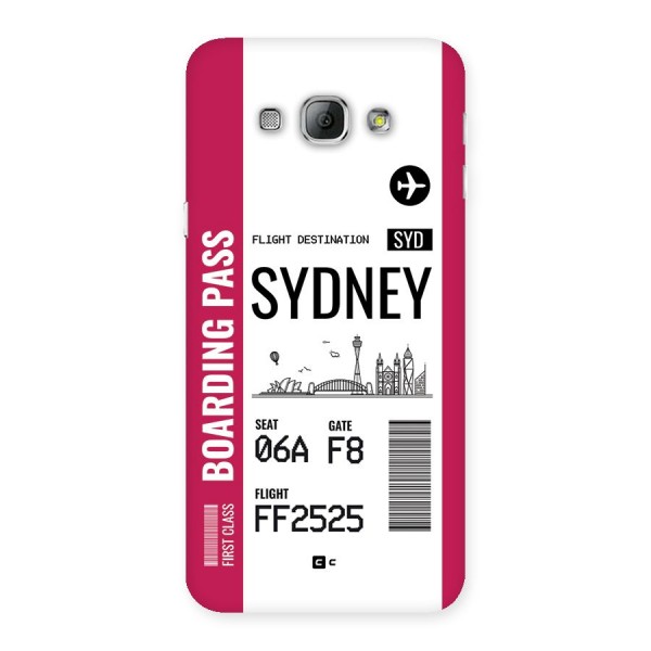 Sydney Boarding Pass Back Case for Galaxy A8
