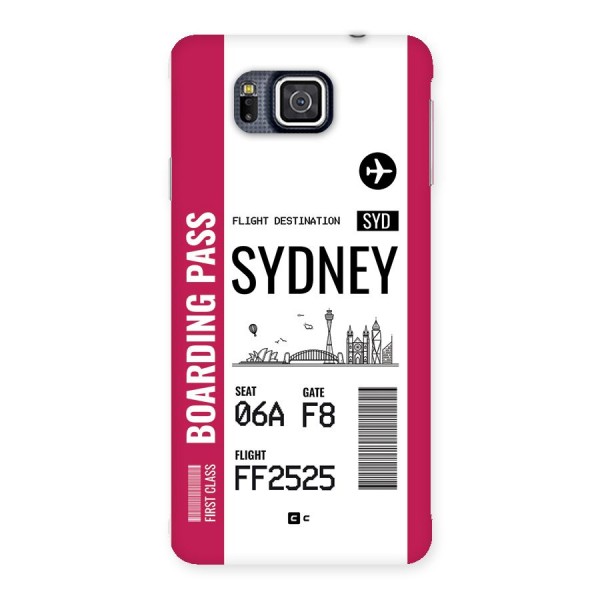 Sydney Boarding Pass Back Case for Galaxy Alpha