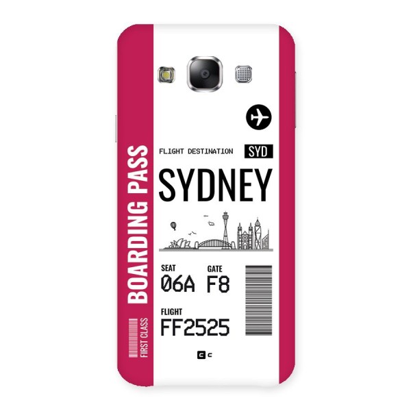 Sydney Boarding Pass Back Case for Galaxy E5