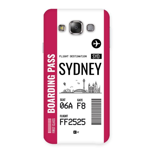 Sydney Boarding Pass Back Case for Galaxy E7