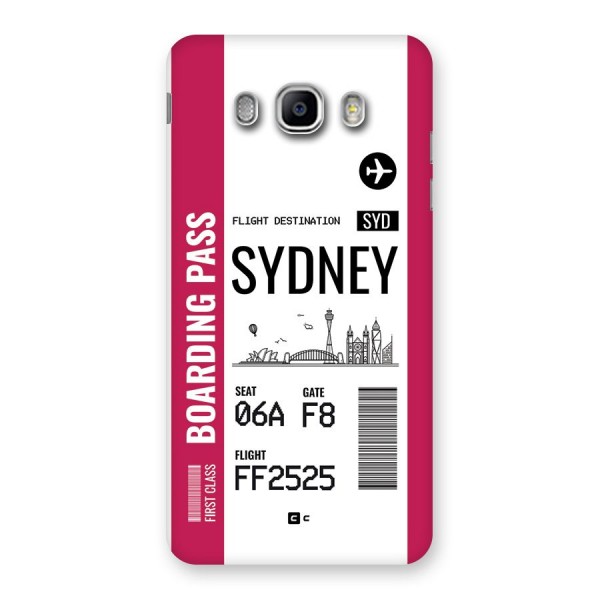 Sydney Boarding Pass Back Case for Galaxy J5 2016