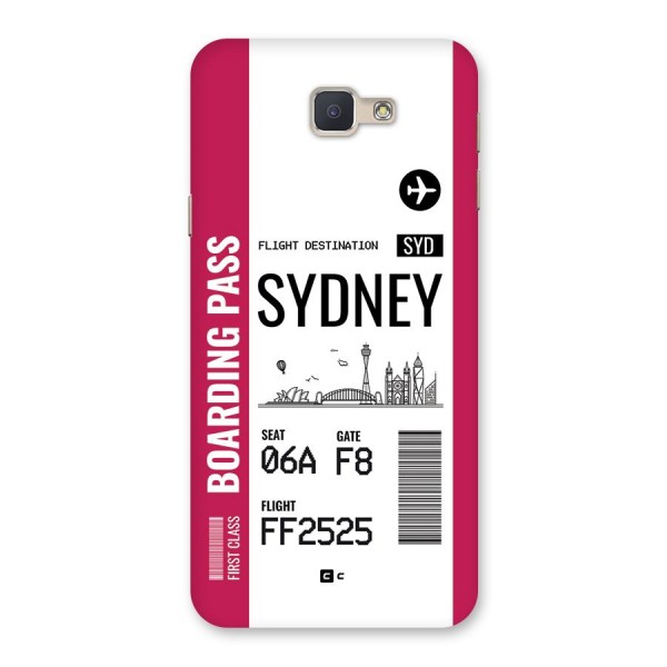 Sydney Boarding Pass Back Case for Galaxy J5 Prime